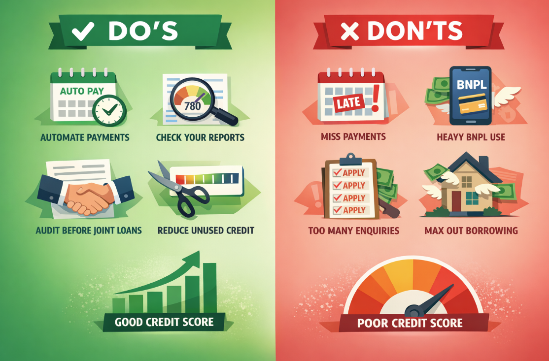 Good Vs Bad Credit Score behavior
